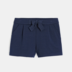 شورت منقط، أزرق داكن، بناتي